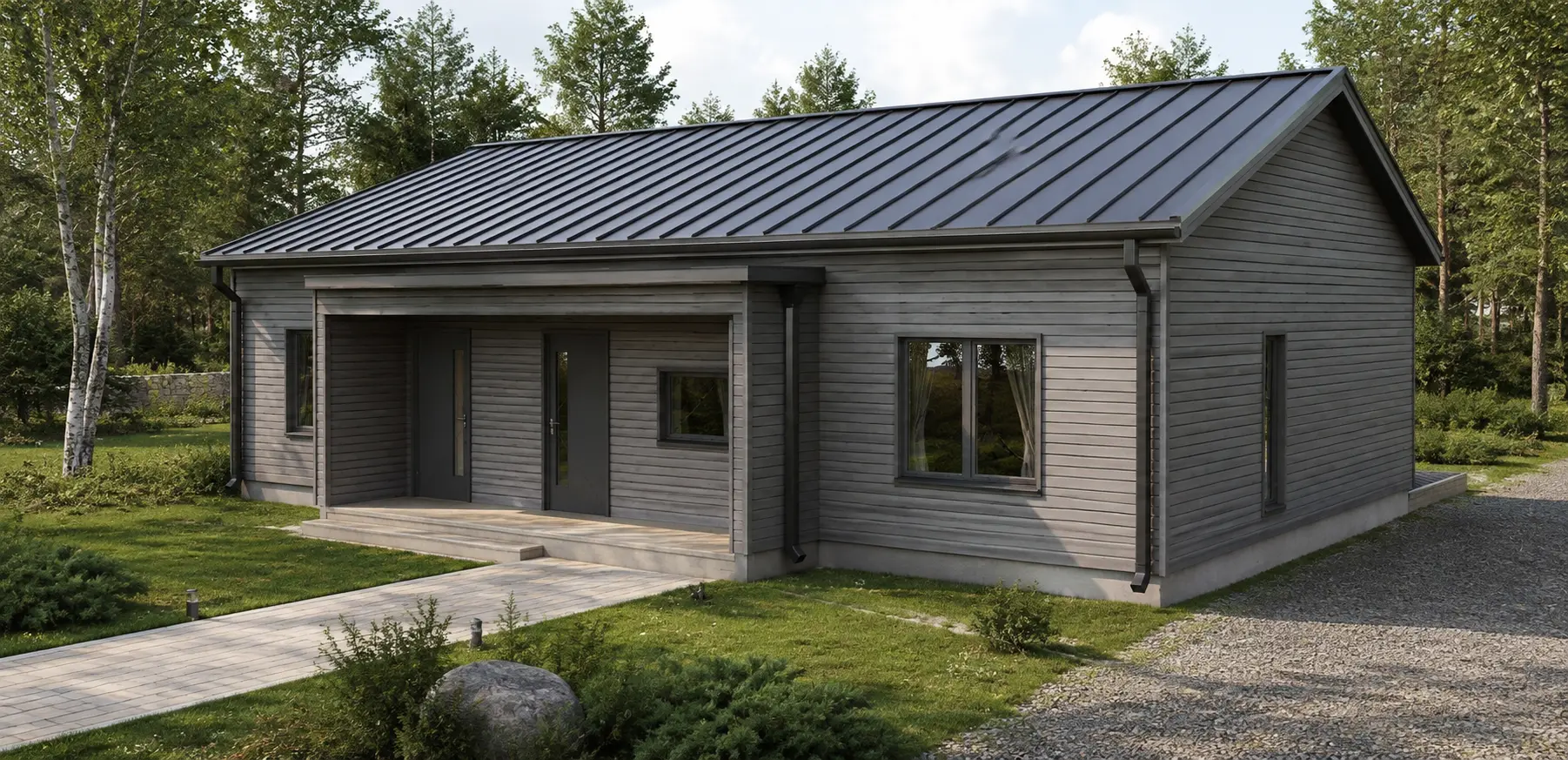 Hall puitelamu – Arhitektuurne projekt